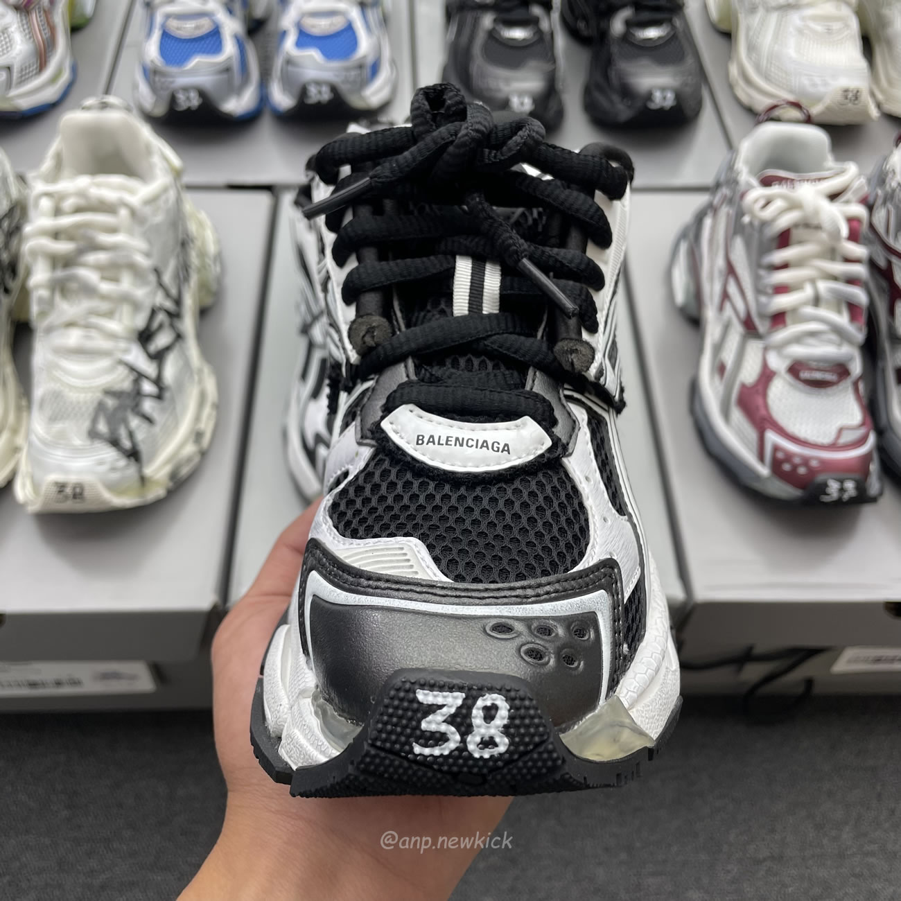 Balenciaga Runner White Grey Silver Black Blue Multicolor Burgundy (13) - newkick.app